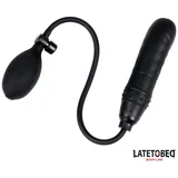BDSM Line Inflatable Dildo With Manual Pump Black