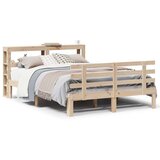 vidaXL Okvir kreveta s uzglavljem 140 x 190 cm od masivne borovine | shoptok.hr