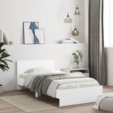  Okvir za krevet s uzglavljem i LED svjetlima bijeli 100x200 cm | shoptok.hr