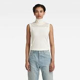 G-star Top - Fabric mix funnel tank top white | shoptok.hr