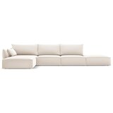 Mazzini Sofas Bež žametna kotna sedežna garnitura (levi kot/z ležalnikom) Vanda – | Shoptok.si