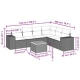  7-dijelni set vrtnih sofa sivi od poliratana | shoptok.hr