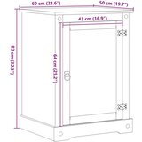 HiFi omara Bela 60 x 50 x 82 cm Masivno borovo les, (5000202762) | Shoptok.si