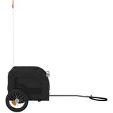 Prikolica za bicikl za ljubimce crna od tkanine i željeza - Crna 124 x 53 x 53 cm | shoptok.hr