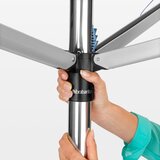 Brabantia Vrtno stojalo za sušenje perila v srebrni barvi 60 m Topspinner – | Shoptok.si