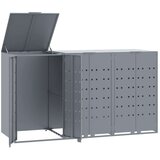  Lopa za smetnjak za 3 smetnjake siva 207x79x117 cm jeklo | Shoptok.si