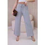 Kesi Viscose wide trousers grey Cene