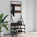  Stalak za odjeću i cipele smeđa boja hrasta 70x40x184 cm Cijene