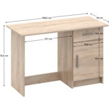 Kondela Univerzalna računalniška miza, hrast sonoma, SIRISS NEW | Shoptok.si