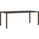  Vrtni set za objed 7 pcs Smeđa 190 x 90 x 75 cm Poliratan | shoptok.hr