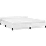 The Living Store Posteljni okvir z vzglavjem bel 160x200 cm umetno usnje - Posteljni Okvir Z Vzglavjem, (21527030) | Shoptok.si