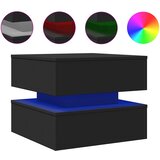  Stolić za kavu s LED svjetlima crni 50 x 50 x 40 cm | shoptok.hr