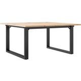  The Living Store Klubska mizica O okvir 90x90x45 cm trdna borovina lito železo - Klubska Mizica, (21496122) | Shoptok.si