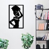 Wallity zidna dekoracija african, 35 x 56 cm, crna Cene