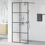 Pregrada za tuširanje s prozirnim staklom ESG 90 x 195 cm crna | Shoptok.si