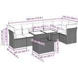  7-dijelni set vrtnih sofa sivi od poliratana | shoptok.hr