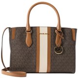 Michael Kors Ročna torbica svetlo bež / rjava / pueblo / temno rjava | Shoptok.si