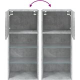 TV ormarić s LED svjetlima siva boja betona 40,5x30x90 cm | shoptok.hr