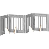  Vrata za pse z stojali 4 pcs Siva Sonoma 60 x 60 cm, (5000232721) | Shoptok.si