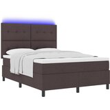 vidaXL Vzmetnica v škatli z vzmetnico in LED temno rjava 140x200 cm tkanina, (22067102) | Shoptok.si