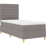  Box Spring Postelja z Blazino in LED Taupe 90x200 cm Tkanina, (22067432) | Shoptok.si