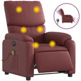  The Living Store Električni masažni naslanjač vinsko rdeče umetno usnje - Električni Masažni Stol, (21444273) | Shoptok.si