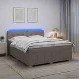  Boxspring krevet s madracem Sivosmeđa 160 x 200 cm Tkanina | shoptok.hr