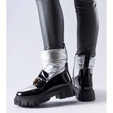 Gemre Black-silver lacquered snow boots Winter | Eponuda.ba
