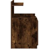 vidaXL Nočna omarica z 2 predaloma dimljen hrast 40x36,5x62 cm | Shoptok.si