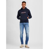 Guess Jeans Sweater majica morsko plava / crvena / bijela | shoptok.hr