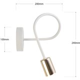  Zidna lampa OXFORD 1xE27/15W/230V mesing/bela | Eponuda.com
