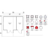 Male kuće Drvena kuća PEDRO D 500 × 350 cm sa šindrom | shoptok.hr