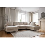 Miuform Bež sklopiva kutna garnitura od samta (s desnim kutom) Lofty Lilly – | shoptok.hr