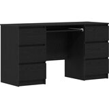  Stol s ladicama Crni hrast 140 x 50 x 76 cm Konstruirano drvo | shoptok.hr