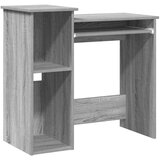 Maison Chic Pisalna miza - pisarniška miza - Računalniška miza s policami siva sonoma 84x40x78 cm inž. les, (21785131) Cene