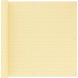 Balkonski zastor bež 90 x 500 cm HDPE | shoptok.hr