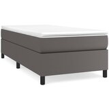Maison Chic Box spring postelja - Vzmetna postelja z vzmetnico siva 100x200 cm umetno usnje SL6404, (21902292) Cene