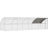  Kavez za piliće 4 pcs Srebrno 800 x 200 x 200 cm Čelik i PE | shoptok.hr