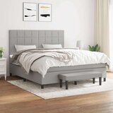  Box spring s madracem svjetlosiva 160x200 cm tkanina Cijene