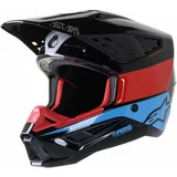 Alpinestars S-M5 Bond Helmet Black/Red/Cyan Glossy L Čelada