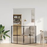  Vrata za pse 2 pcs Crna 100 x 100 cm Cinkani čelik | Shoptok.si