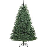 vidaXL Umetno Zložljivo Božično Drevo Zelena 240 cm PVC in kovina | Shoptok.si
