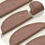  Prostirke za stepenice 30 kom 56x17x3 cm smeđe poluokrugle | shoptok.hr