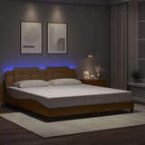  Okvir kreveta LED boja cappuccina 180 x 200 cm od umjetne kože | shoptok.hr