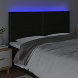  LED uzglavlje crno 160x5x118/128 cm od tkanine | shoptok.hr