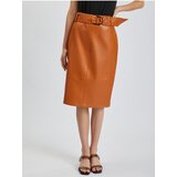 Orsay Brown Women's Pencil Leatherette Skirt - Women Cijene