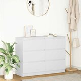 vidaXL Komoda bela 100x35x76 cm inženirski les Cene