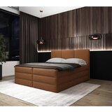 MID.YOU POSTELJA BOXSPRING 180 cm x 200 cm , les, tekstil, leseni material opečnato rjava | Shoptok.si
