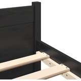  Okvir za krevet od masivnog drva crni 140 x 190 cm | shoptok.hr