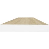 vidaXL plutajuća zidna polica boja hrasta i bijela 80x23,5x3,8 cm MDF | shoptok.hr